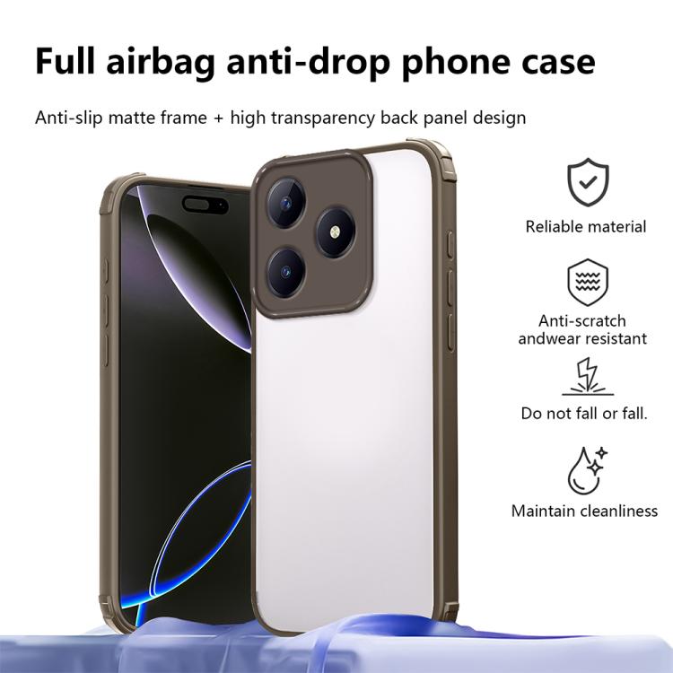 For Realme C63 4G / Narzo N63 Four Corners Shield Shockproof TPU Hybrid PC Phone Case