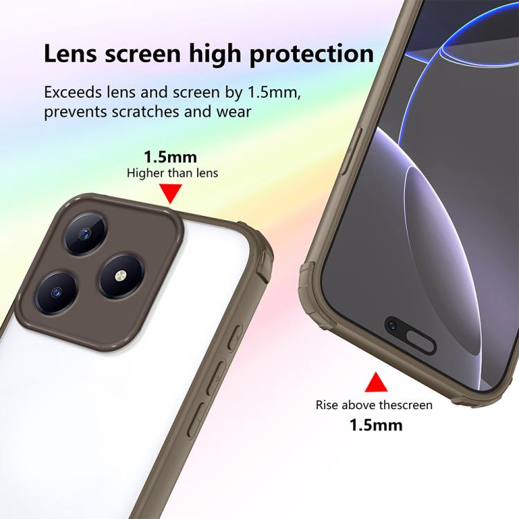 For Realme C63 4G / Narzo N63 Four Corners Shield Shockproof TPU Hybrid PC Phone Case
