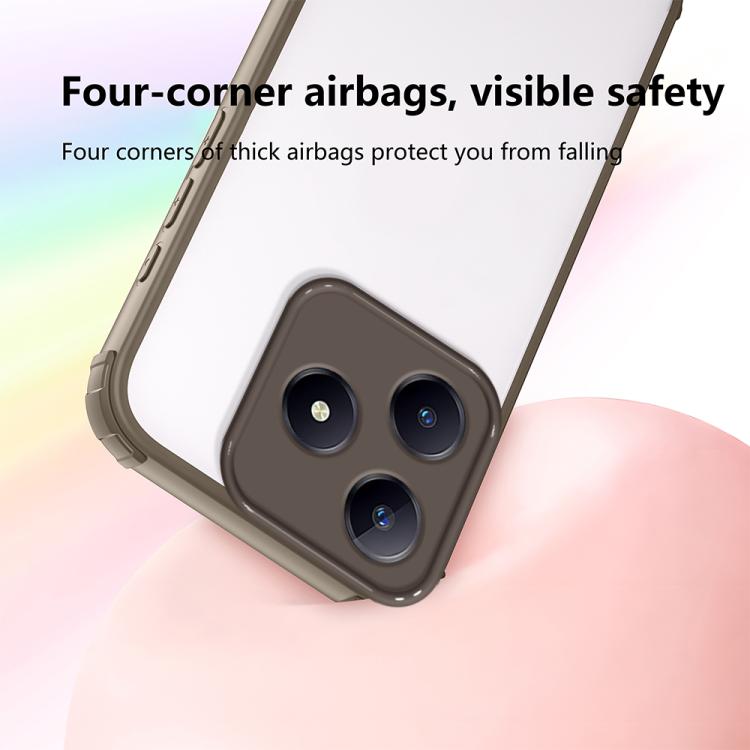 For Realme C63 4G / Narzo N63 Four Corners Shield Shockproof TPU Hybrid PC Phone Case