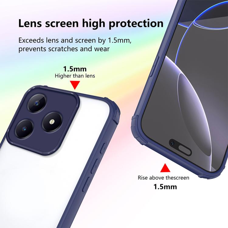 For Realme C63 4G / Narzo N63 Four Corners Shield Shockproof TPU Hybrid PC Phone Case