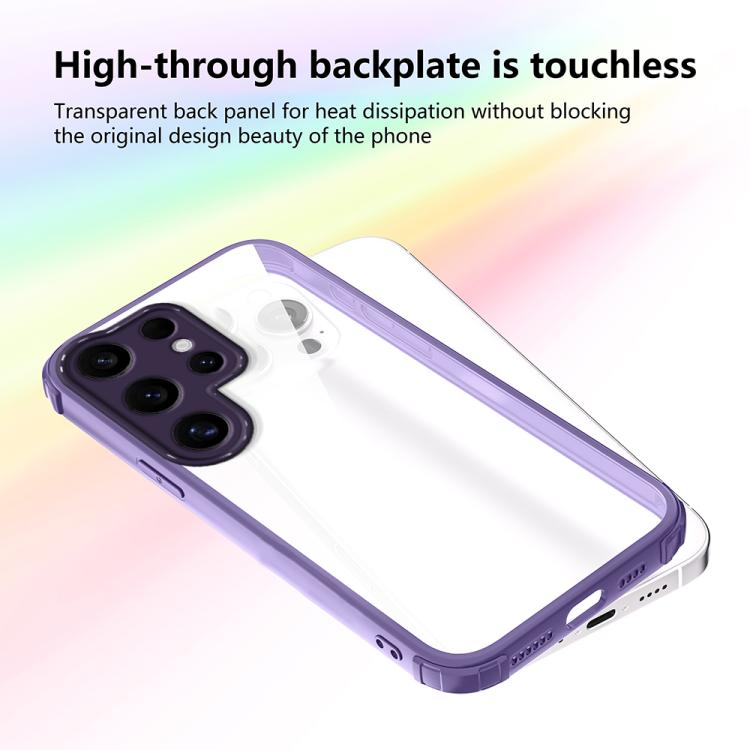 For Samsung Galaxy S25 Ultra 5G Four Corners Shield Shockproof TPU Hybrid PC Phone Case