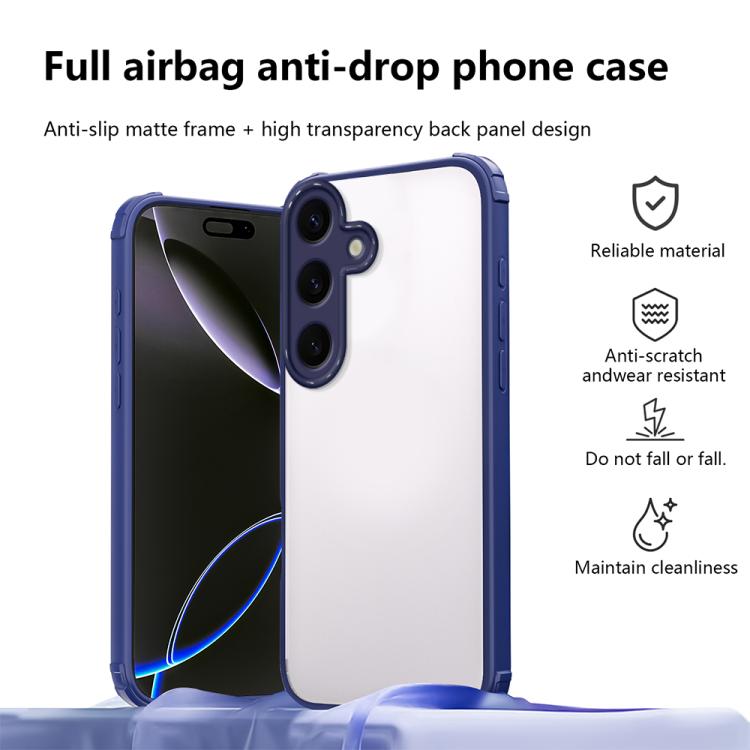 For Samsung Galaxy S25+ 5G Four Corners Shield Shockproof TPU Hybrid PC Phone Case
