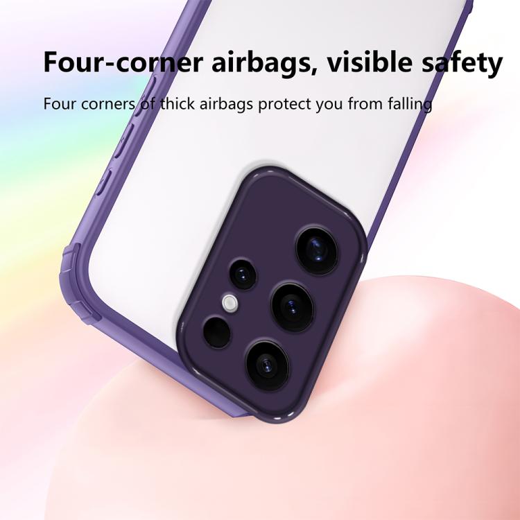 For Samsung Galaxy S24 Ultra 5G Four Corners Shield Shockproof TPU Hybrid PC Phone Case