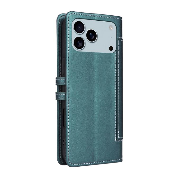 For iPhone 17 Pro Stitched Magnetic Buckle Leather Phone Case