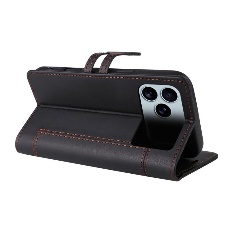 For iPhone 17 Pro Stitched Magnetic Buckle Leather Phone Case