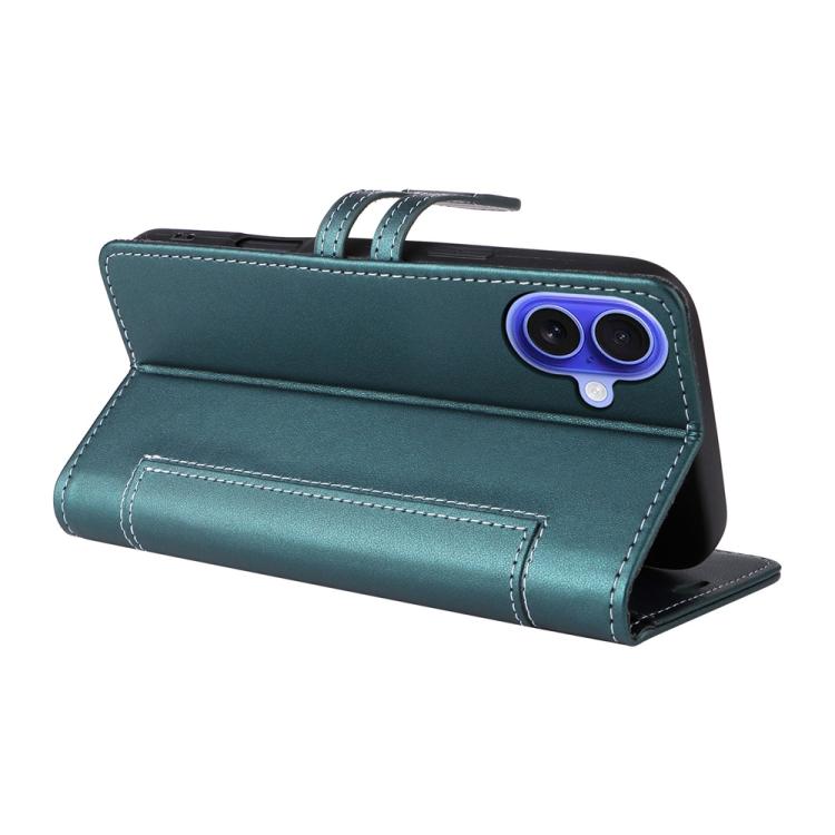 For iPhone 17 Stitched Magnetic Buckle Leather Phone Case