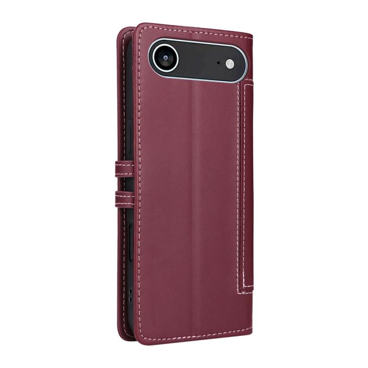 For iPhone Air Stitched Magnetic Buckle Leather Phone Case