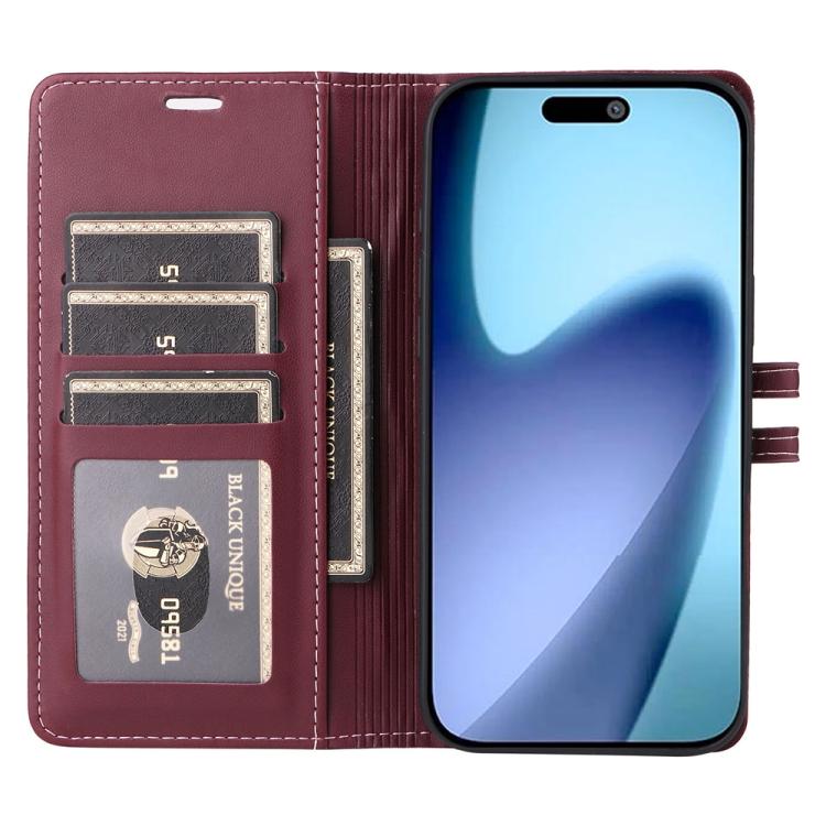For iPhone Air Stitched Magnetic Buckle Leather Phone Case