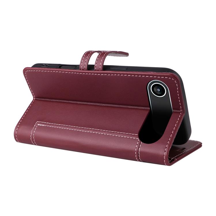 For iPhone Air Stitched Magnetic Buckle Leather Phone Case