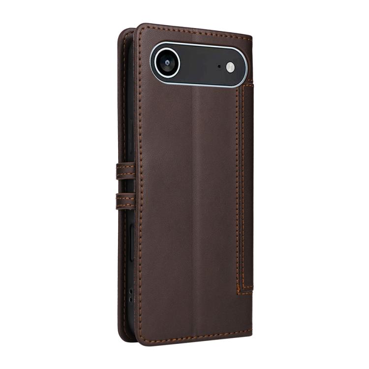 For iPhone Air Stitched Magnetic Buckle Leather Phone Case