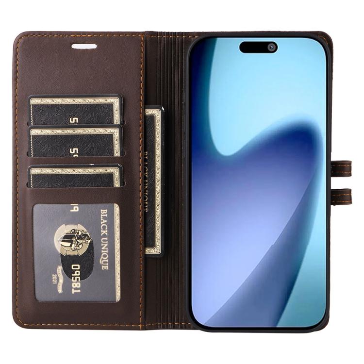For iPhone Air Stitched Magnetic Buckle Leather Phone Case