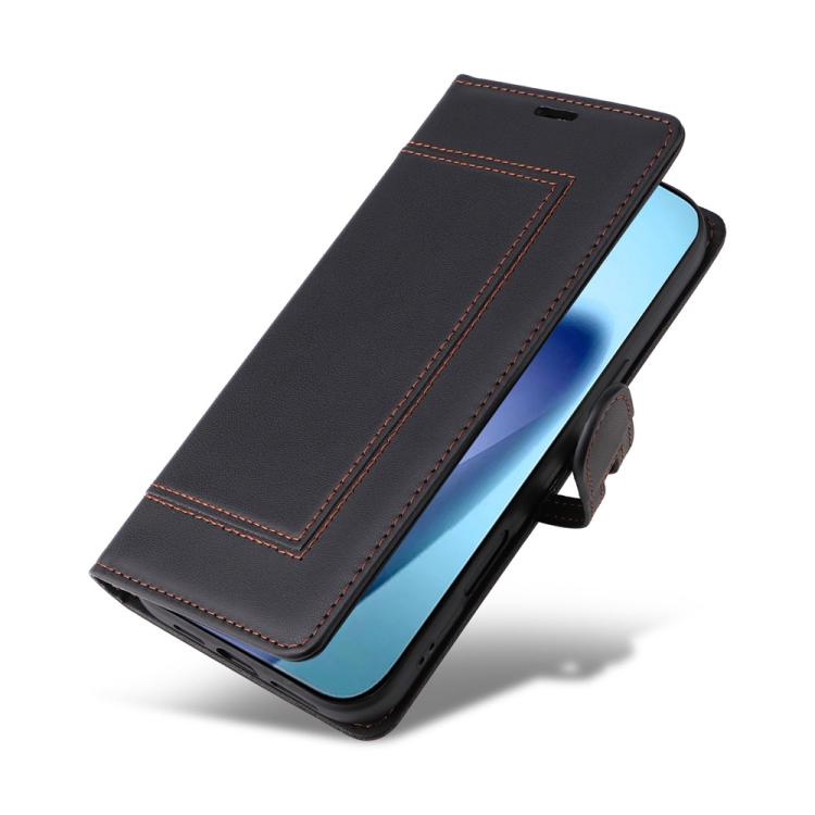 For iPhone Air Stitched Magnetic Buckle Leather Phone Case