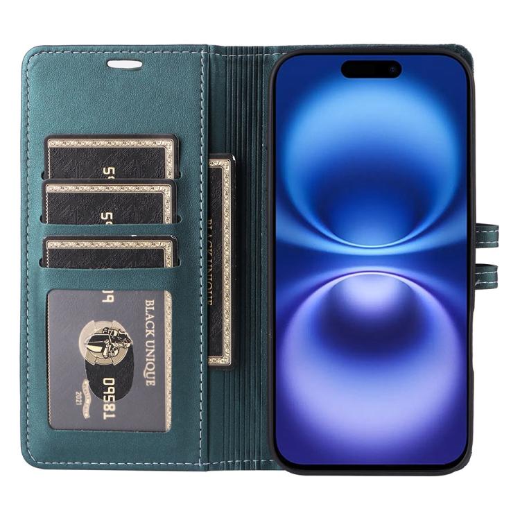 For iPhone 16 Stitched Magnetic Buckle Leather Phone Case