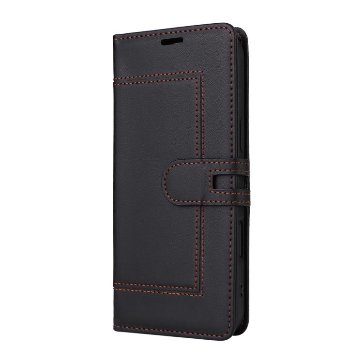For iPhone 15 Pro Max Stitched Magnetic Buckle Leather Phone Case