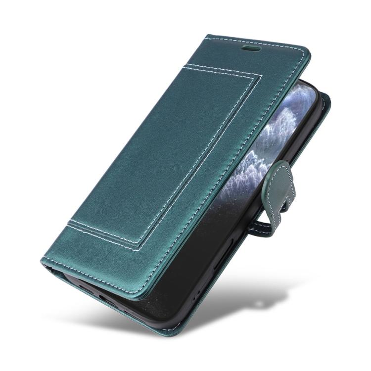 For iPhone 15 Pro Stitched Magnetic Buckle Leather Phone Case