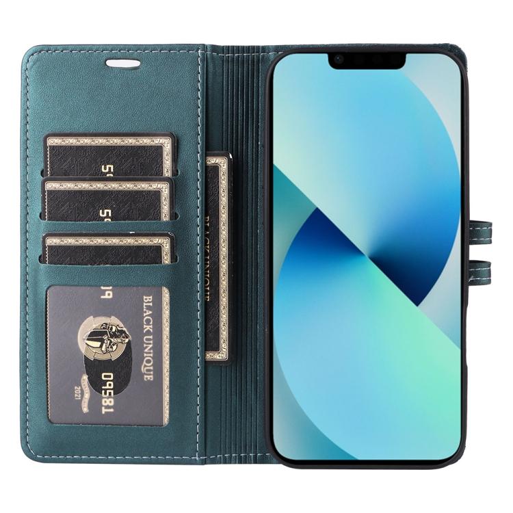 For iPhone 15 Plus / 14 Plus Stitched Magnetic Buckle Leather Phone Case