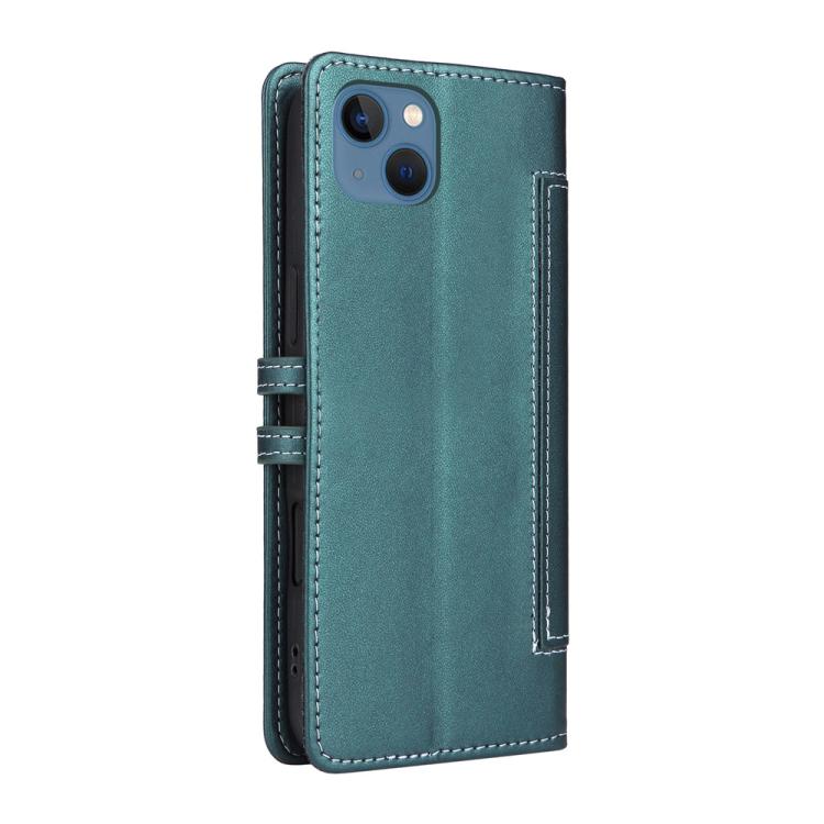 For iPhone 15 Stitched Magnetic Buckle Leather Phone Case