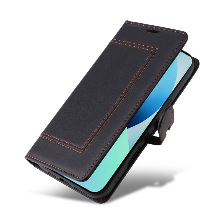 For iPhone 15 Stitched Magnetic Buckle Leather Phone Case