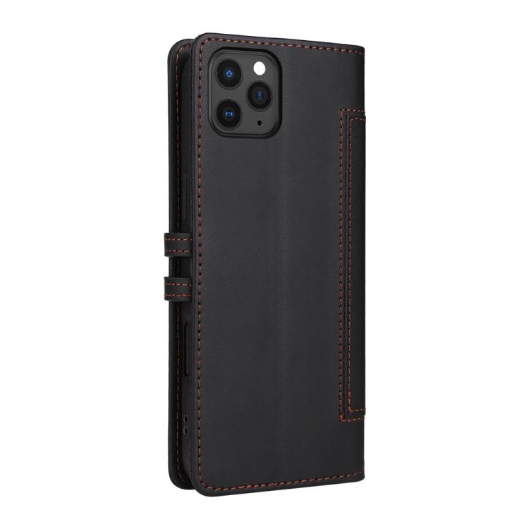 For iPhone 13 Pro Stitched Magnetic Buckle Leather Phone Case