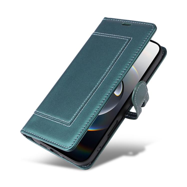 For iPhone 17e / 16e Stitched Magnetic Buckle Leather Phone Case