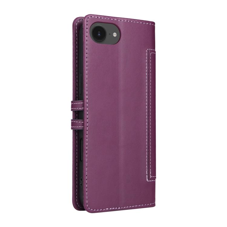 For iPhone 17e / 16e Stitched Magnetic Buckle Leather Phone Case