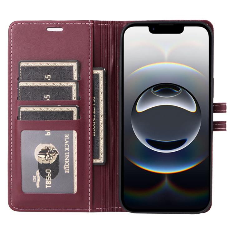 For iPhone 17e / 16e Stitched Magnetic Buckle Leather Phone Case