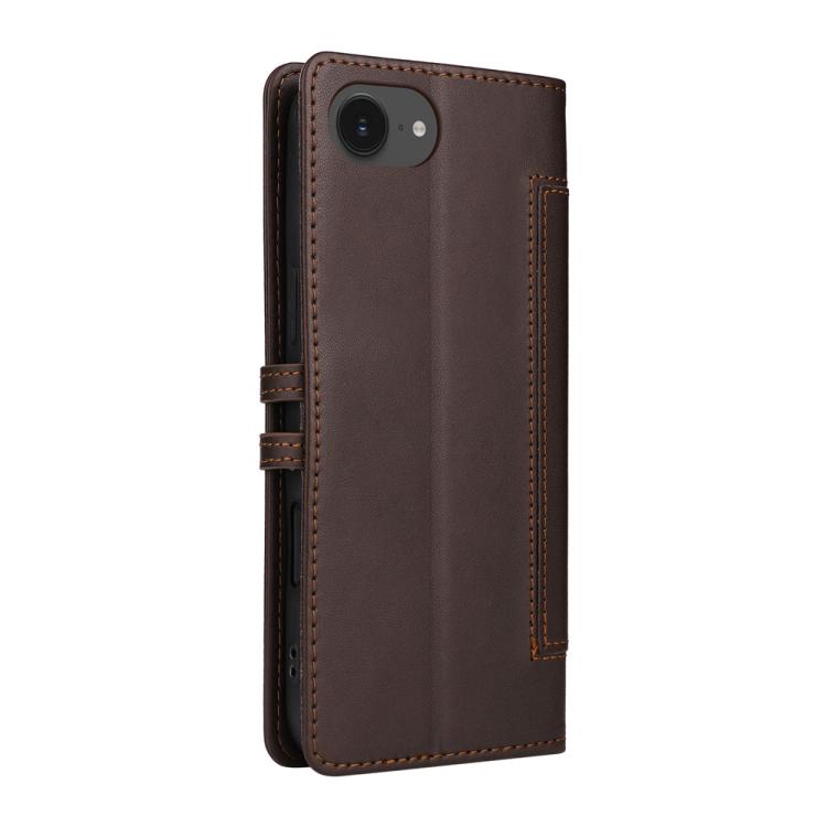 For iPhone 17e / 16e Stitched Magnetic Buckle Leather Phone Case
