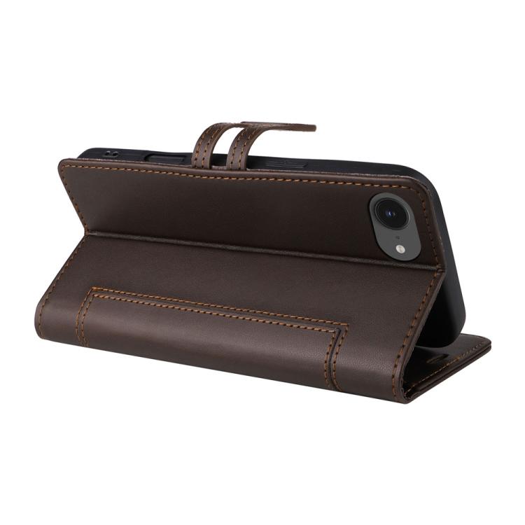 For iPhone 17e / 16e Stitched Magnetic Buckle Leather Phone Case