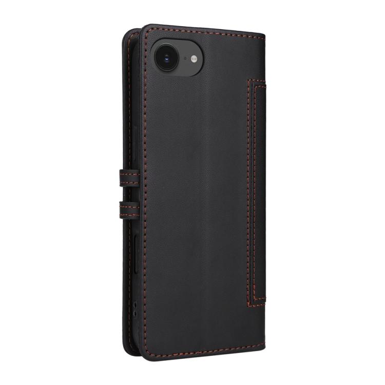 For iPhone 17e / 16e Stitched Magnetic Buckle Leather Phone Case