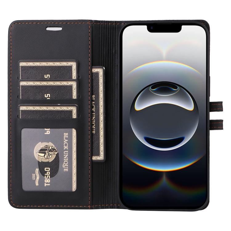 For iPhone 17e / 16e Stitched Magnetic Buckle Leather Phone Case
