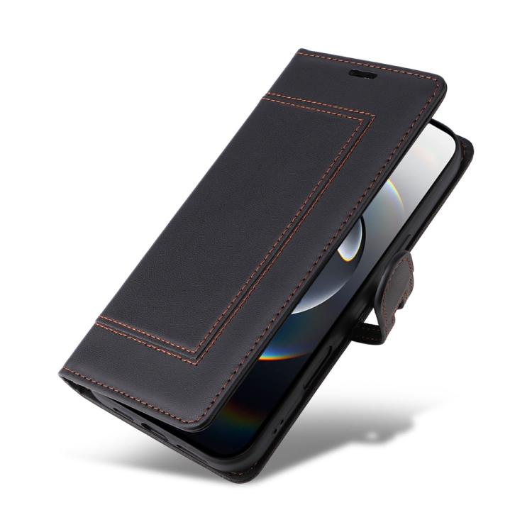 For iPhone 17e / 16e Stitched Magnetic Buckle Leather Phone Case