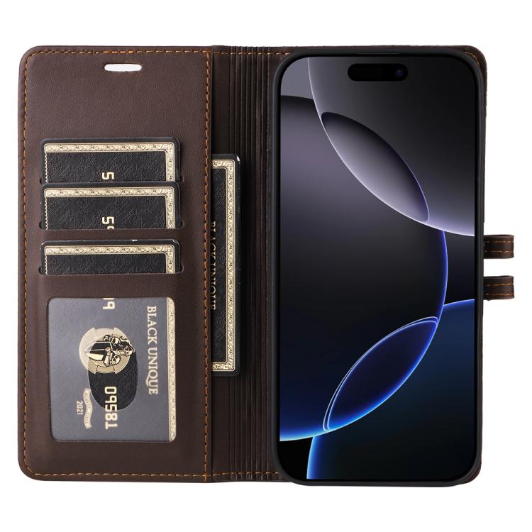 For iPhone 12 / 12 Pro Stitched Magnetic Buckle Leather Phone Case