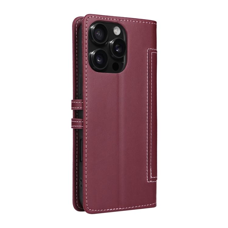 For iPhone 12 Pro Max Stitched Magnetic Buckle Leather Phone Case