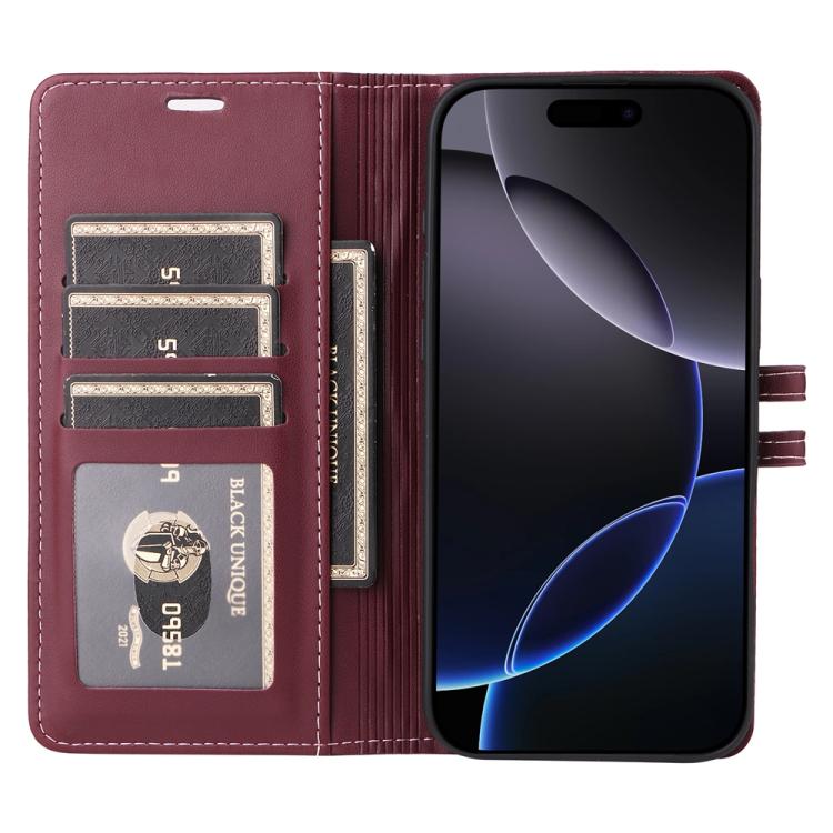 For iPhone 12 Pro Max Stitched Magnetic Buckle Leather Phone Case