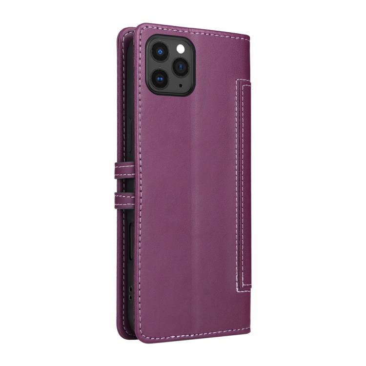 For iPhone 11 Pro Max Stitched Magnetic Buckle Leather Phone Case