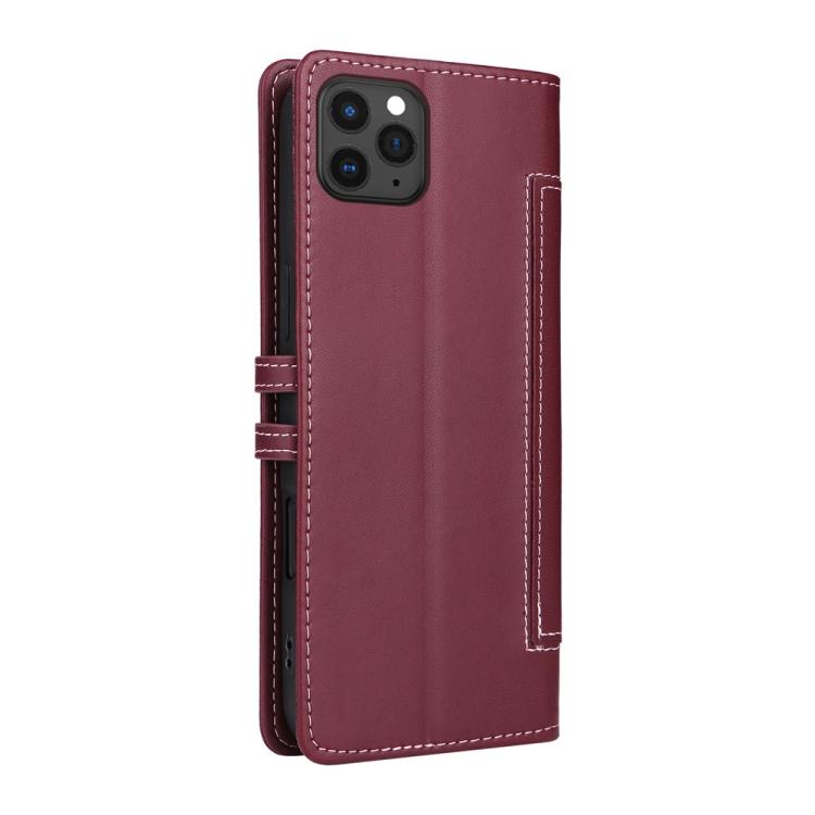 For iPhone 11 Pro Stitched Magnetic Buckle Leather Phone Case