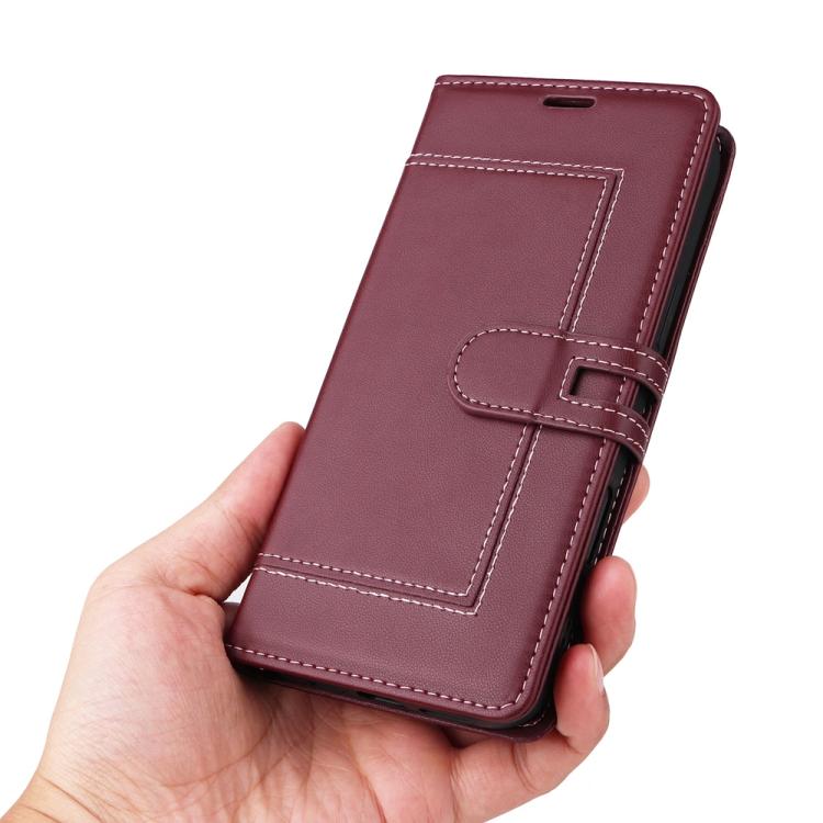 For iPhone 11 Pro Stitched Magnetic Buckle Leather Phone Case