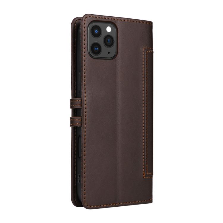 For iPhone 11 Pro Stitched Magnetic Buckle Leather Phone Case