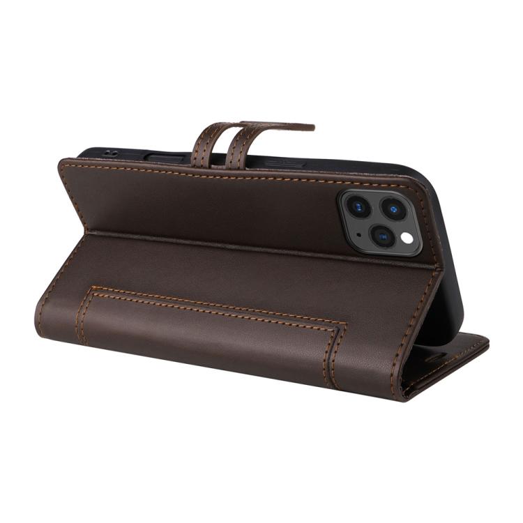 For iPhone 11 Pro Stitched Magnetic Buckle Leather Phone Case
