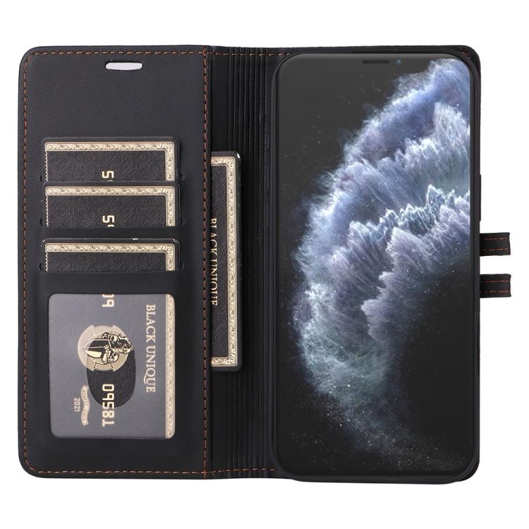 For iPhone 11 Pro Stitched Magnetic Buckle Leather Phone Case