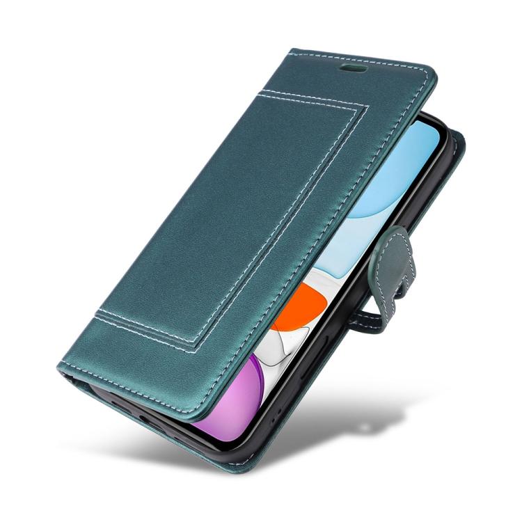 For iPhone 11 Stitched Magnetic Buckle Leather Phone Case