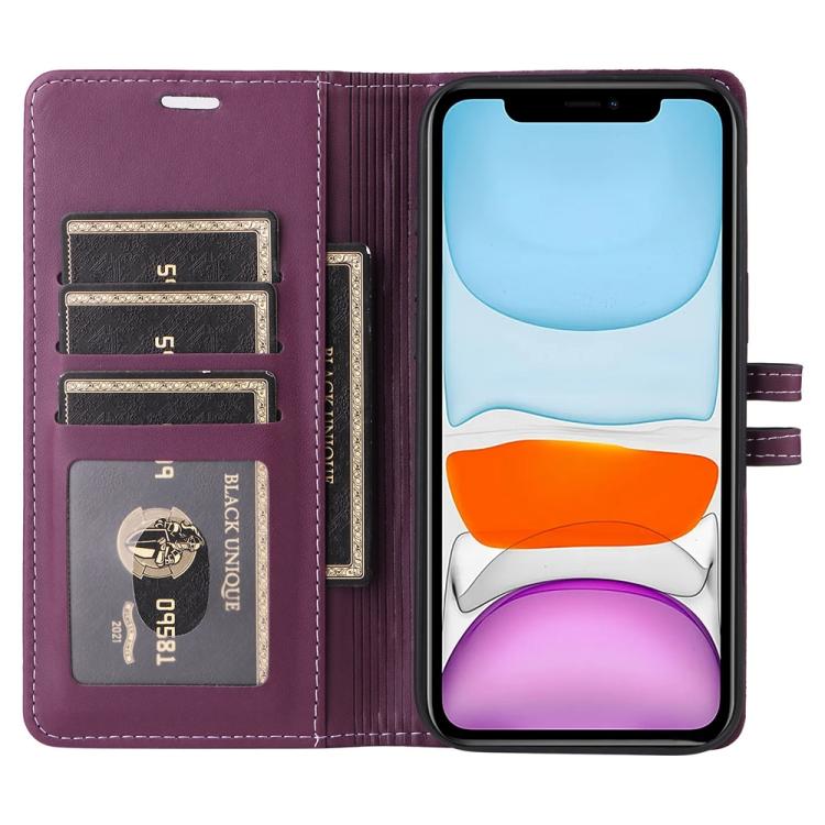 For iPhone 11 Stitched Magnetic Buckle Leather Phone Case