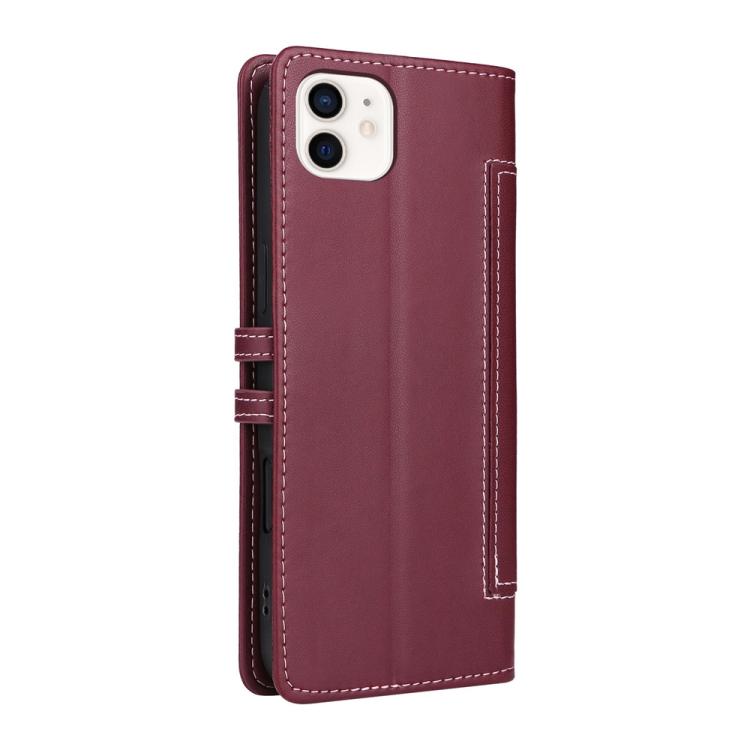 For iPhone 11 Stitched Magnetic Buckle Leather Phone Case