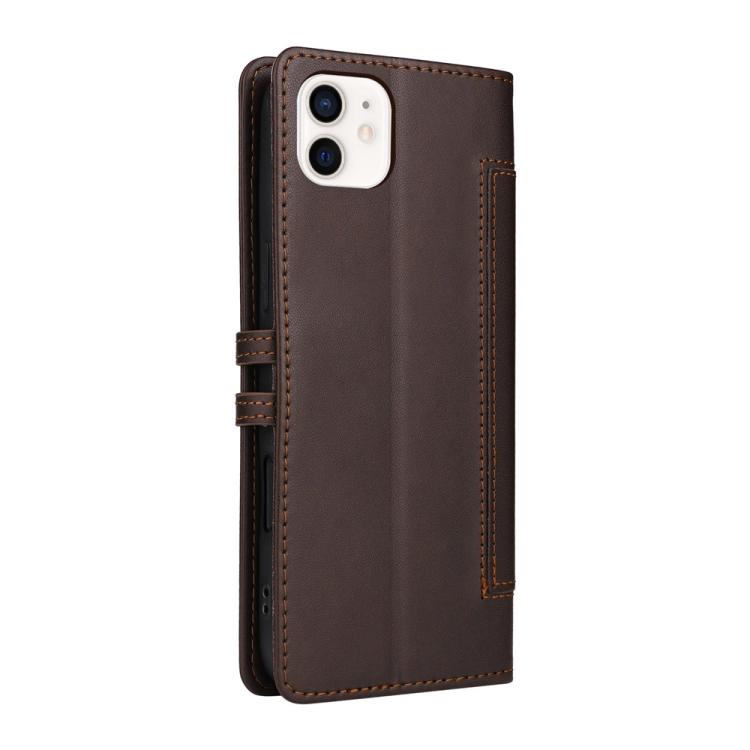 For iPhone 11 Stitched Magnetic Buckle Leather Phone Case