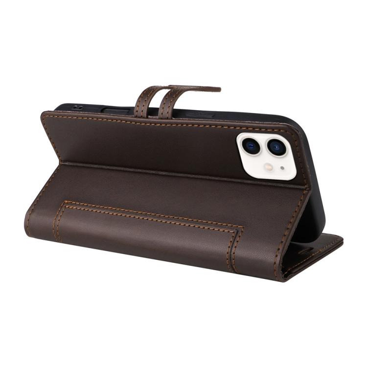 For iPhone 11 Stitched Magnetic Buckle Leather Phone Case