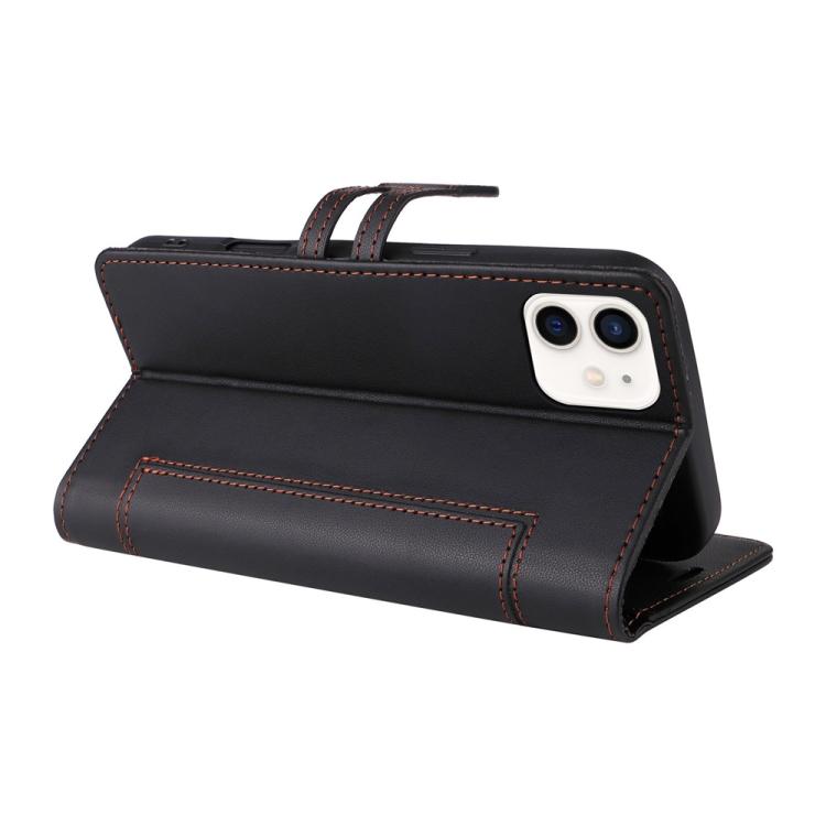 For iPhone 11 Stitched Magnetic Buckle Leather Phone Case