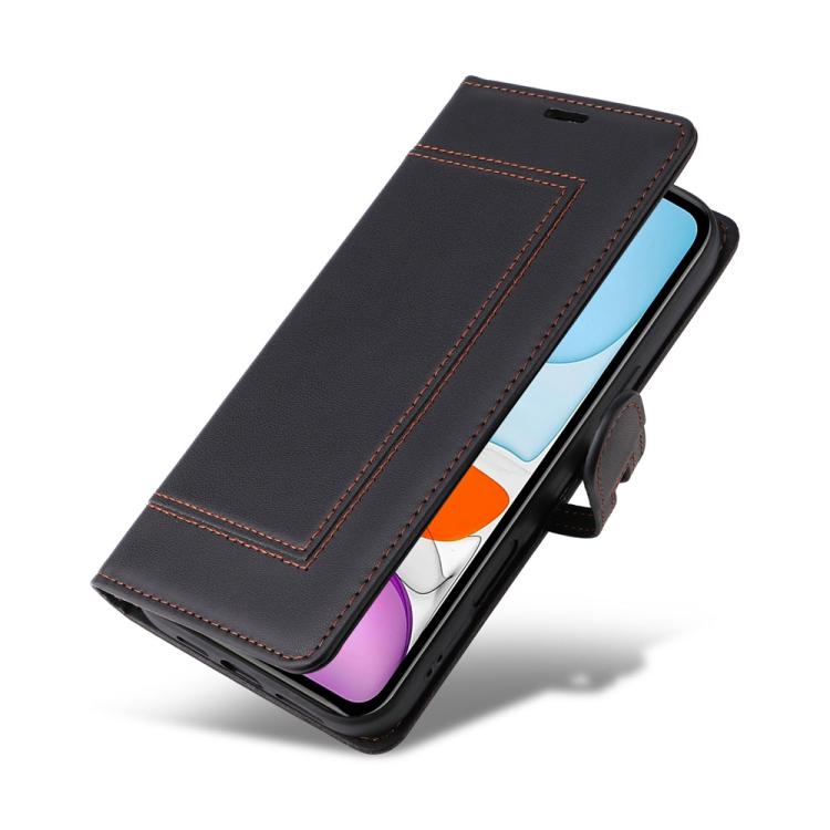 For iPhone 11 Stitched Magnetic Buckle Leather Phone Case