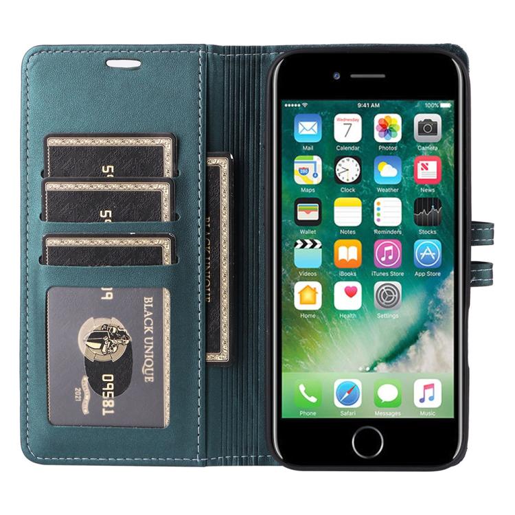 For iPhone SE 2022 / 2020 / 8 / 7 Stitched Magnetic Buckle Leather Phone Case