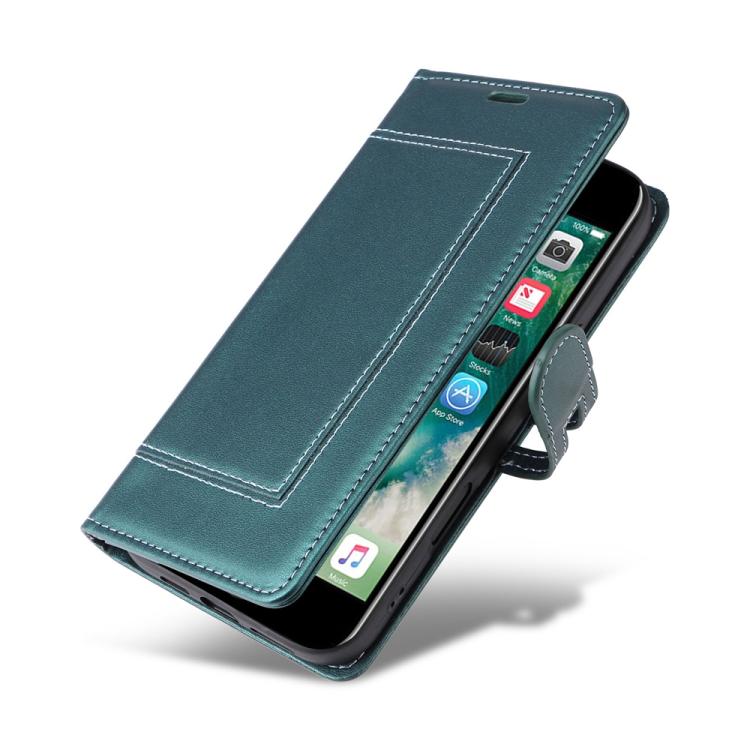 For iPhone SE 2022 / 2020 / 8 / 7 Stitched Magnetic Buckle Leather Phone Case