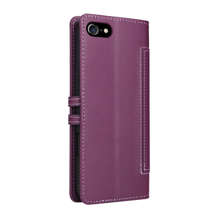 For iPhone SE 2022 / 2020 / 8 / 7 Stitched Magnetic Buckle Leather Phone Case